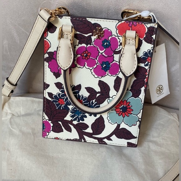 🌸NEW TORY BURCH EMERSON PRINTED MINI SHOPPER TOTE🌸 - Picture 2 of 16